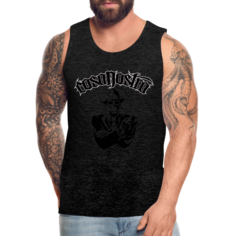 Tanktop T-Shirt COSANOSTRA Muskelshirt Achselshirt Sport Basic Herren - Anthrazit