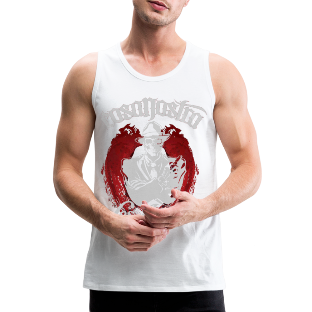 Tanktop T-Shirt COSANOSTRA Muskelshirt Achselshirt Sport Basic Herren - weiß