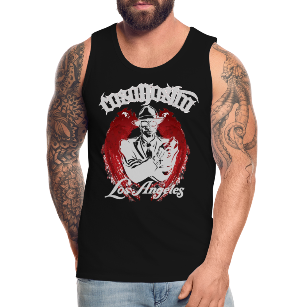 Tanktop T-Shirt COSANOSTRA Muskelshirt Achselshirt Sport Basic Herren - Schwarz