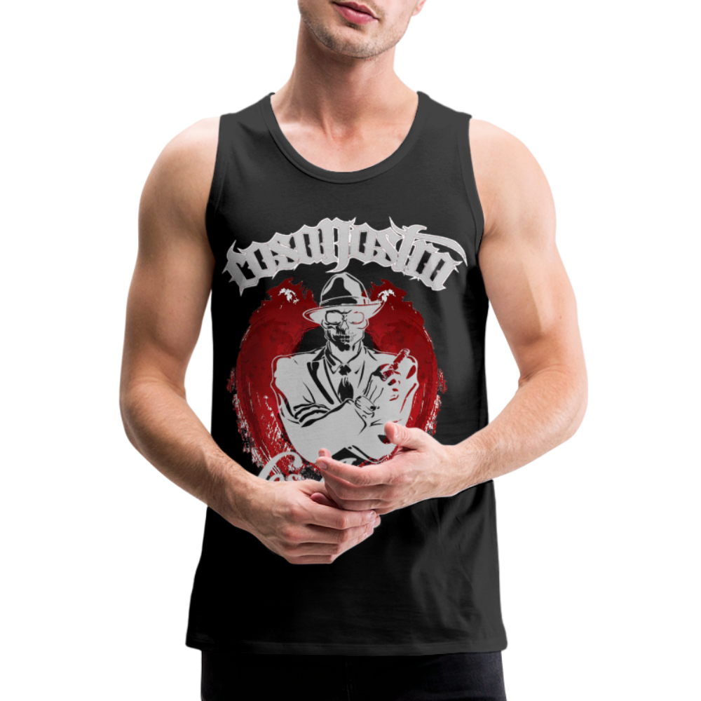 Tanktop T-Shirt COSANOSTRA Muskelshirt Achselshirt Sport Basic Herren - Schwarz