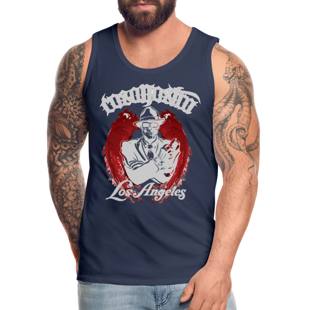 Tanktop T-Shirt COSANOSTRA Muskelshirt Achselshirt Sport Basic Herren - Navy