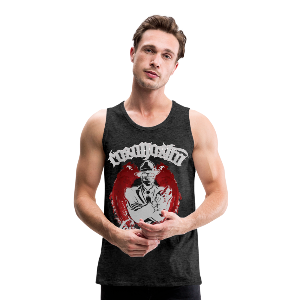 Tanktop T-Shirt COSANOSTRA Muskelshirt Achselshirt Sport Basic Herren - Anthrazit