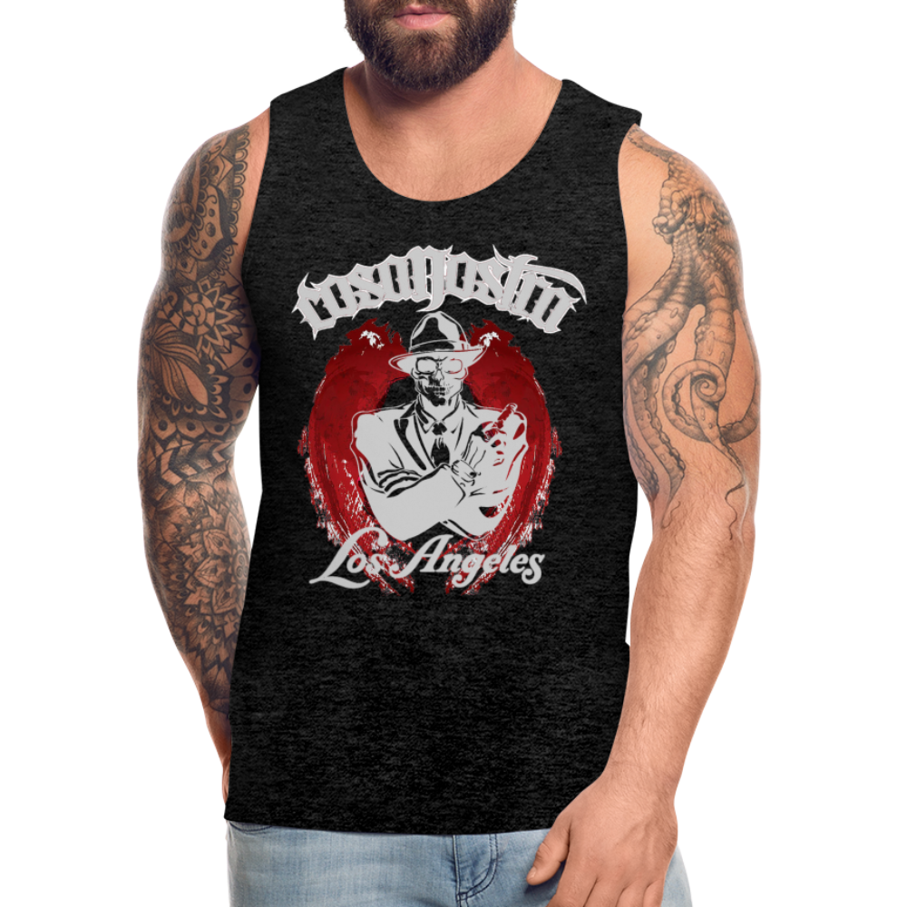Tanktop T-Shirt COSANOSTRA Muskelshirt Achselshirt Sport Basic Herren - Anthrazit