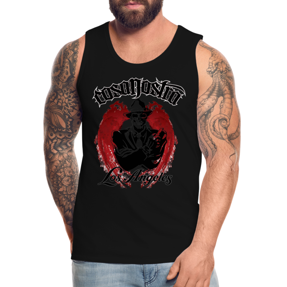 Tanktop T-Shirt COSANOSTRA Muskelshirt Achselshirt Sport Basic Herren - Schwarz