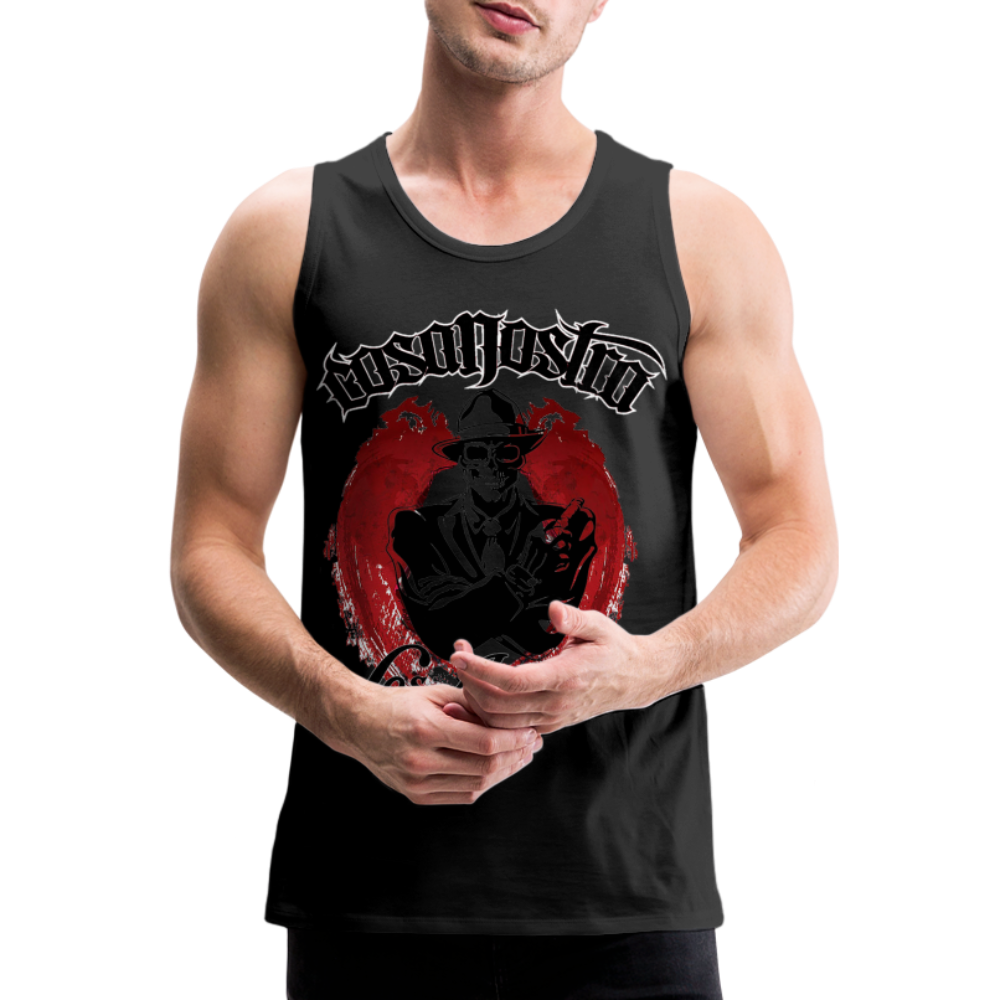 Tanktop T-Shirt COSANOSTRA Muskelshirt Achselshirt Sport Basic Herren - Schwarz