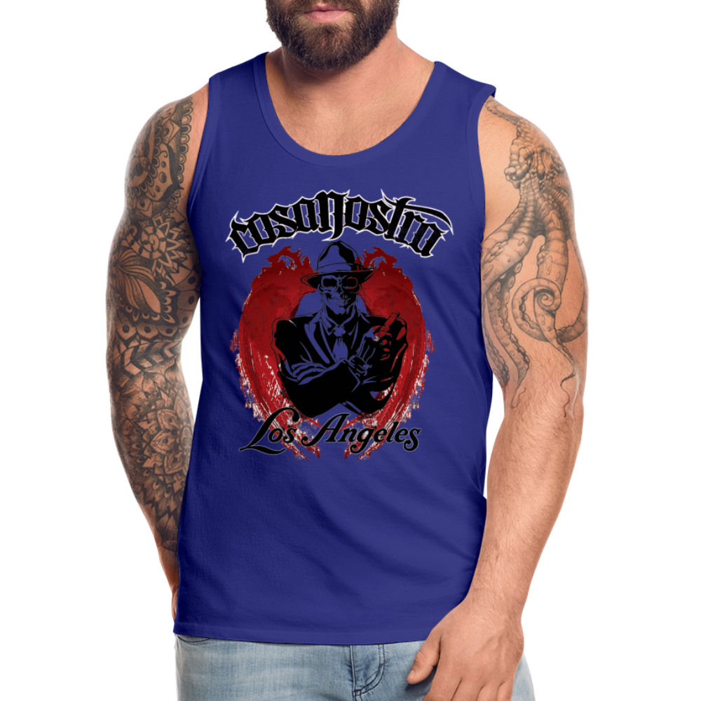 Tanktop T-Shirt COSANOSTRA Muskelshirt Achselshirt Sport Basic Herren - Königsblau