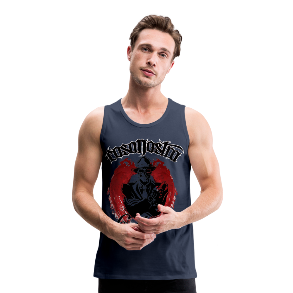 Tanktop T-Shirt COSANOSTRA Muskelshirt Achselshirt Sport Basic Herren - Navy
