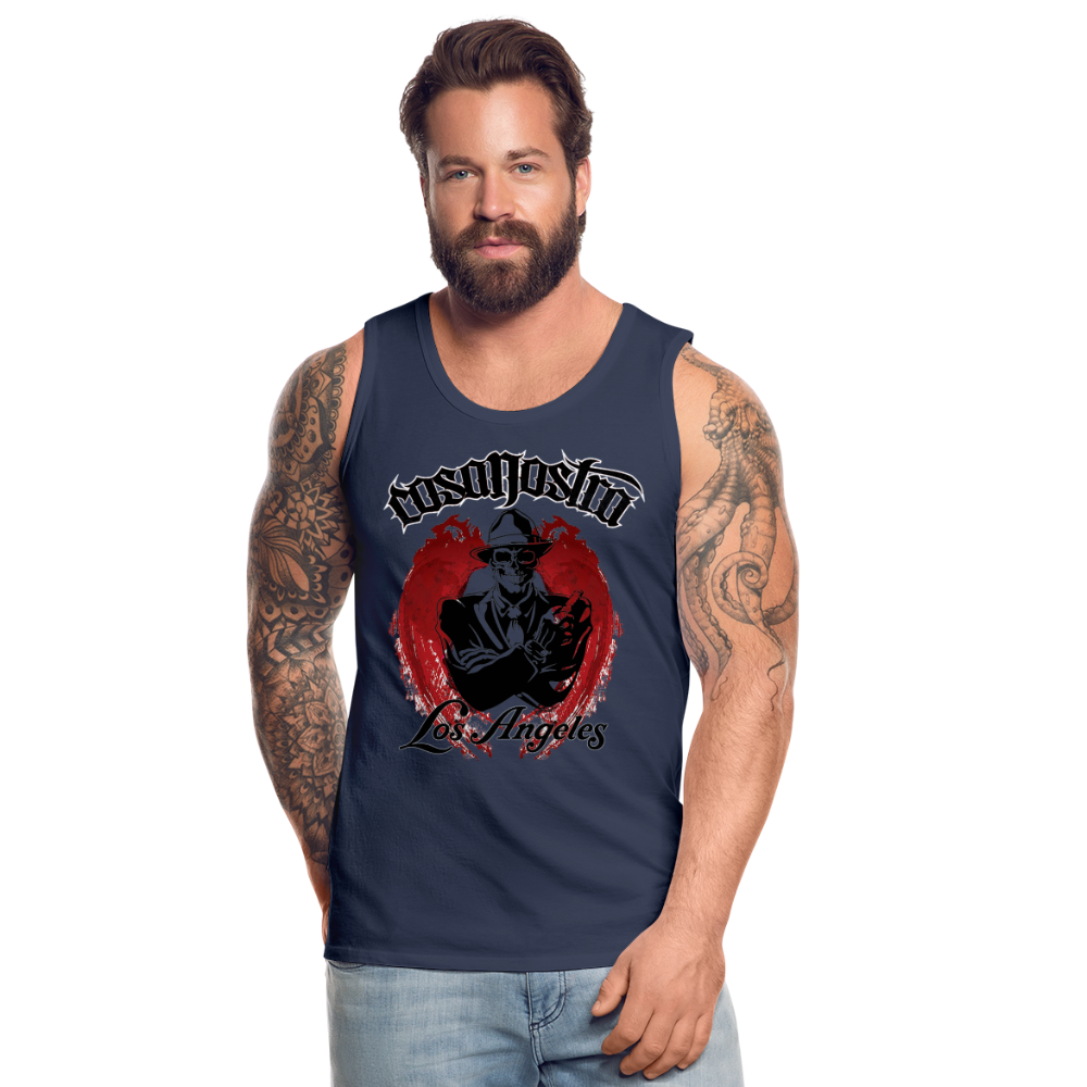 Tanktop T-Shirt COSANOSTRA Muskelshirt Achselshirt Sport Basic Herren - Navy