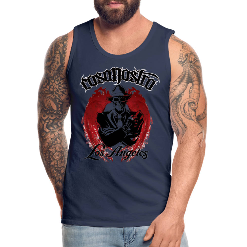 Tanktop T-Shirt COSANOSTRA Muskelshirt Achselshirt Sport Basic Herren - Navy