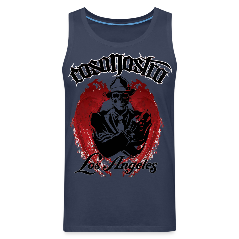 Tanktop T-Shirt COSANOSTRA Muskelshirt Achselshirt Sport Basic Herren - Navy
