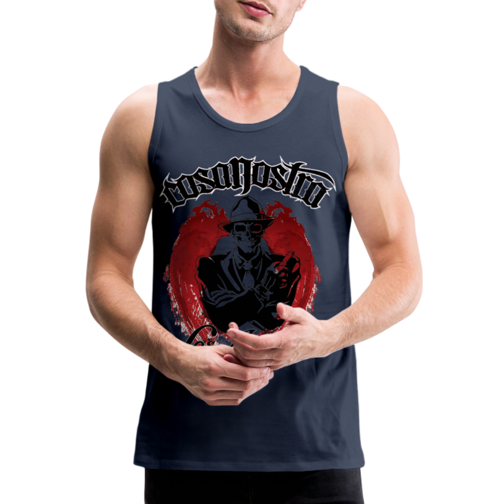 Tanktop T-Shirt COSANOSTRA Muskelshirt Achselshirt Sport Basic Herren - Navy