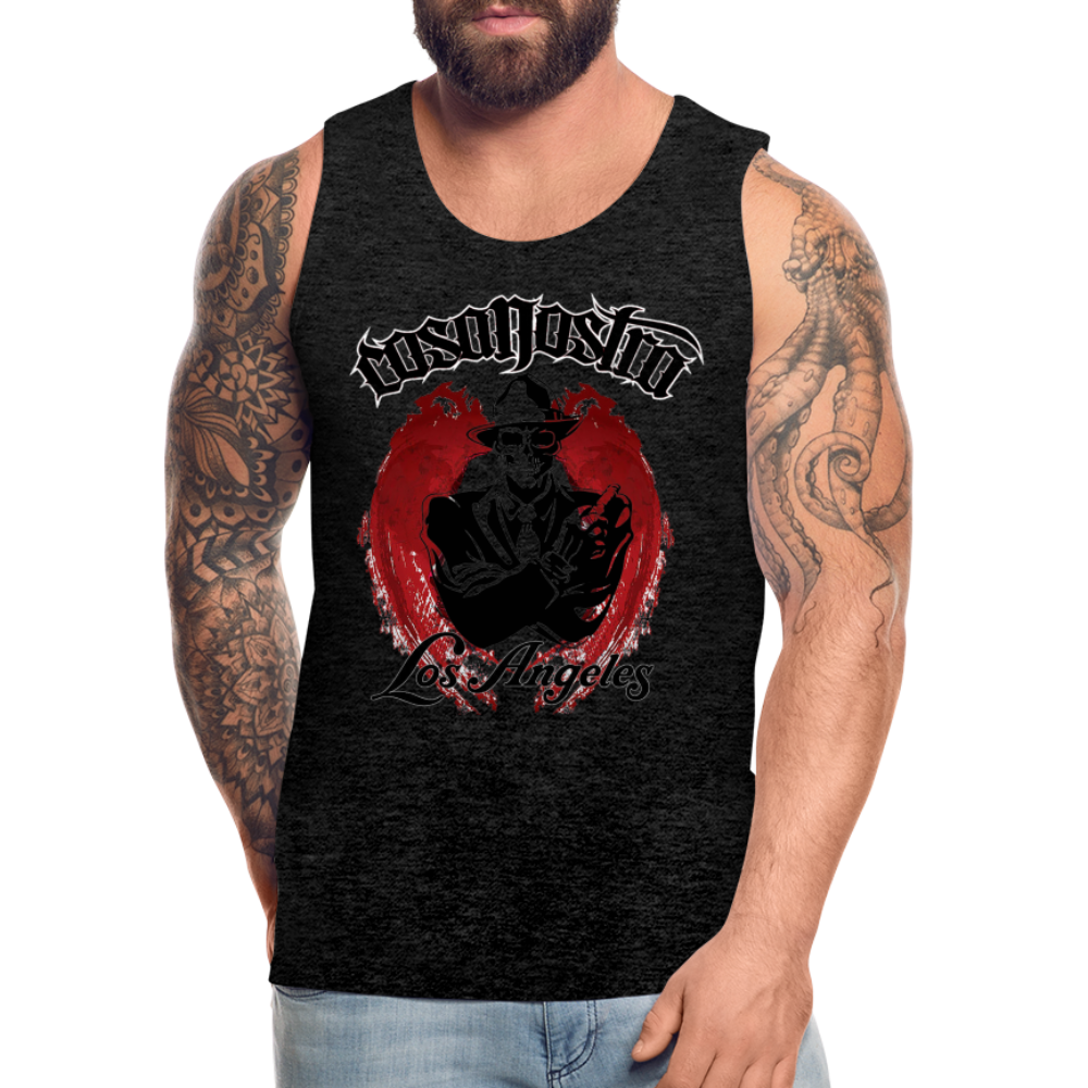Tanktop T-Shirt COSANOSTRA Muskelshirt Achselshirt Sport Basic Herren - Anthrazit