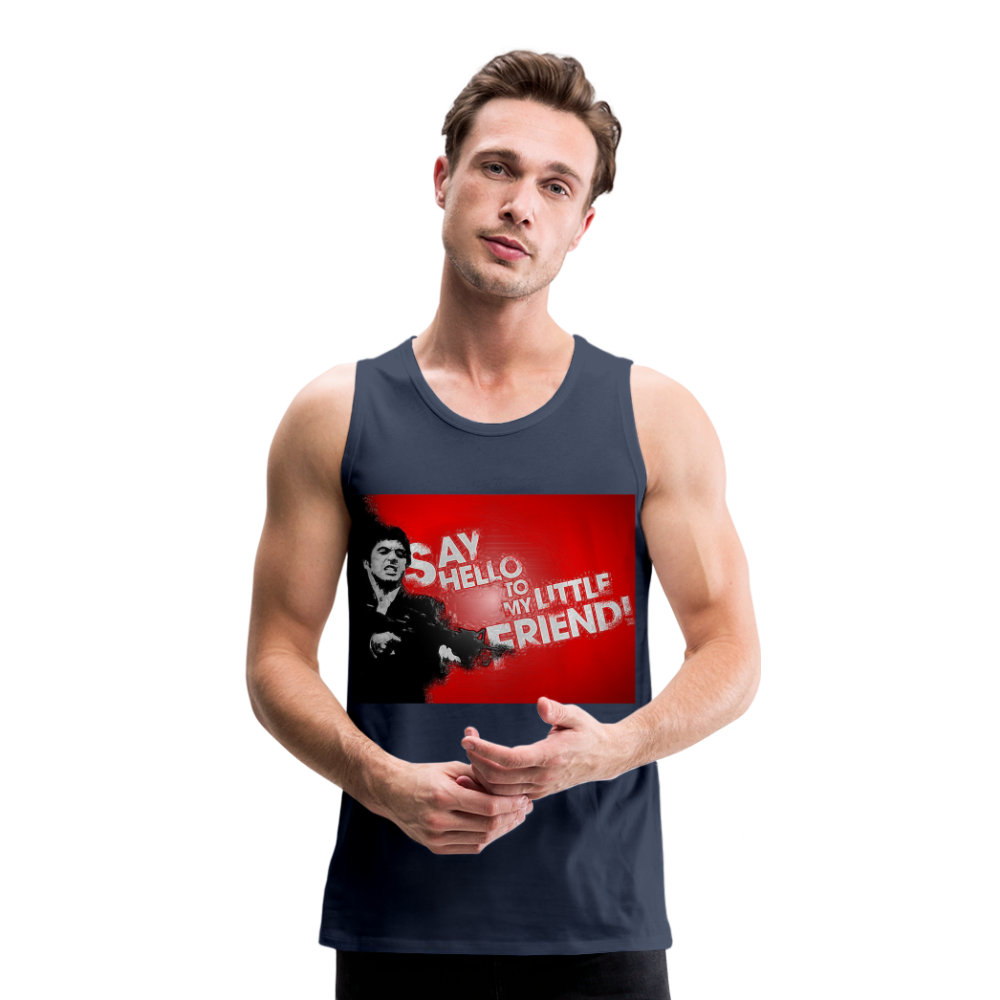 Tanktop T-Shirt SAY HELLO Muskelshirt Achselshirt Sport Basic Herren - Navy