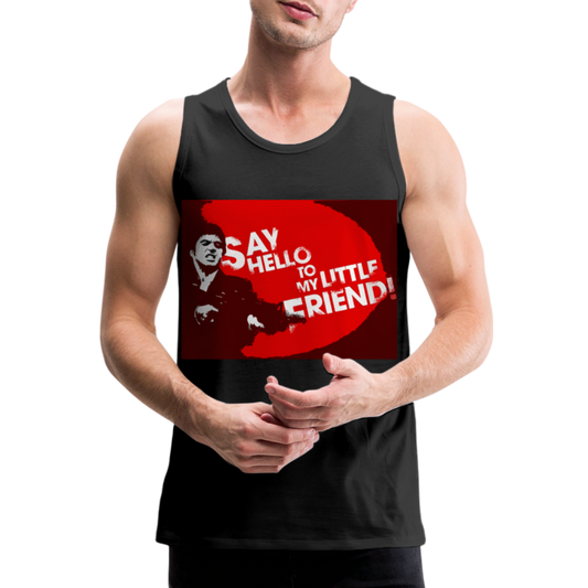 Tanktop T-Shirt SAY HELLO Muskelshirt Achselshirt Sport Basic Herren - Schwarz