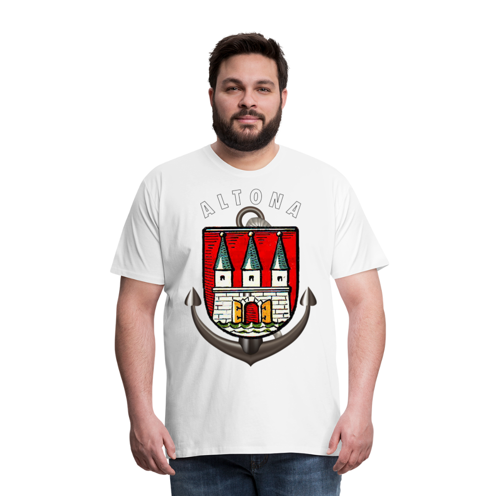 Männer Fashion ALTONA T-Shirt Rundhals Unisex Streetwear - weiß