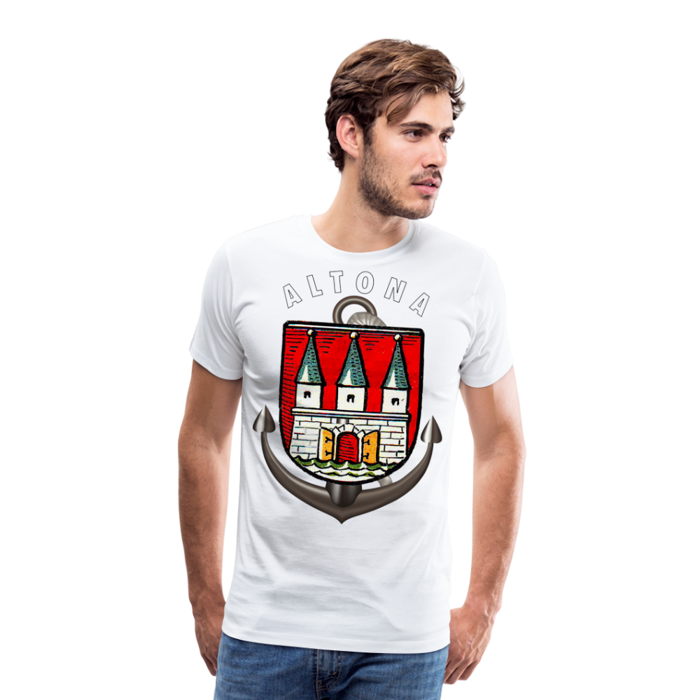 Männer Fashion ALTONA T-Shirt Rundhals Unisex Streetwear - weiß