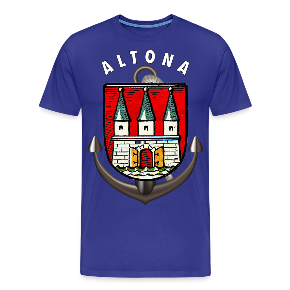 Männer Fashion ALTONA T-Shirt Rundhals Unisex Streetwear - Königsblau
