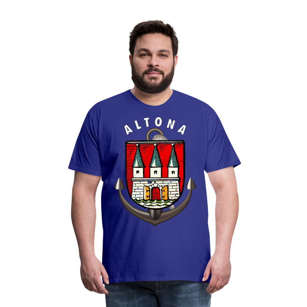 Männer Fashion ALTONA T-Shirt Rundhals Unisex Streetwear - Königsblau