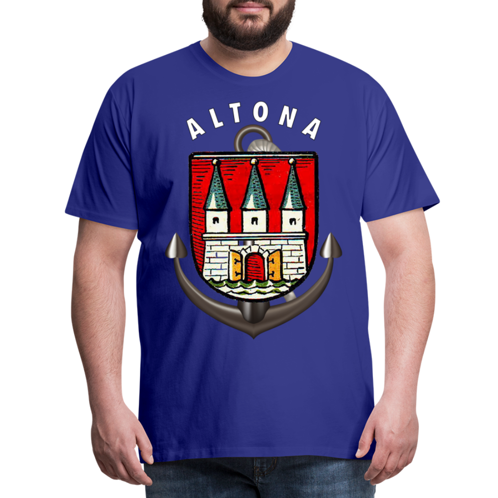 Männer Fashion ALTONA T-Shirt Rundhals Unisex Streetwear - Königsblau
