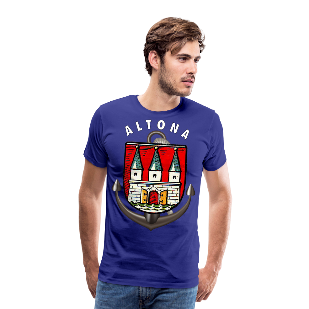 Männer Fashion ALTONA T-Shirt Rundhals Unisex Streetwear - Königsblau