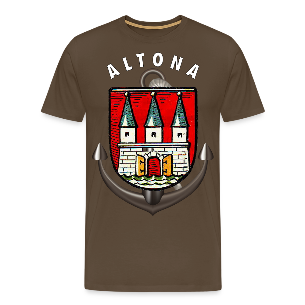 Männer Fashion ALTONA T-Shirt Rundhals Unisex Streetwear - Edelbraun