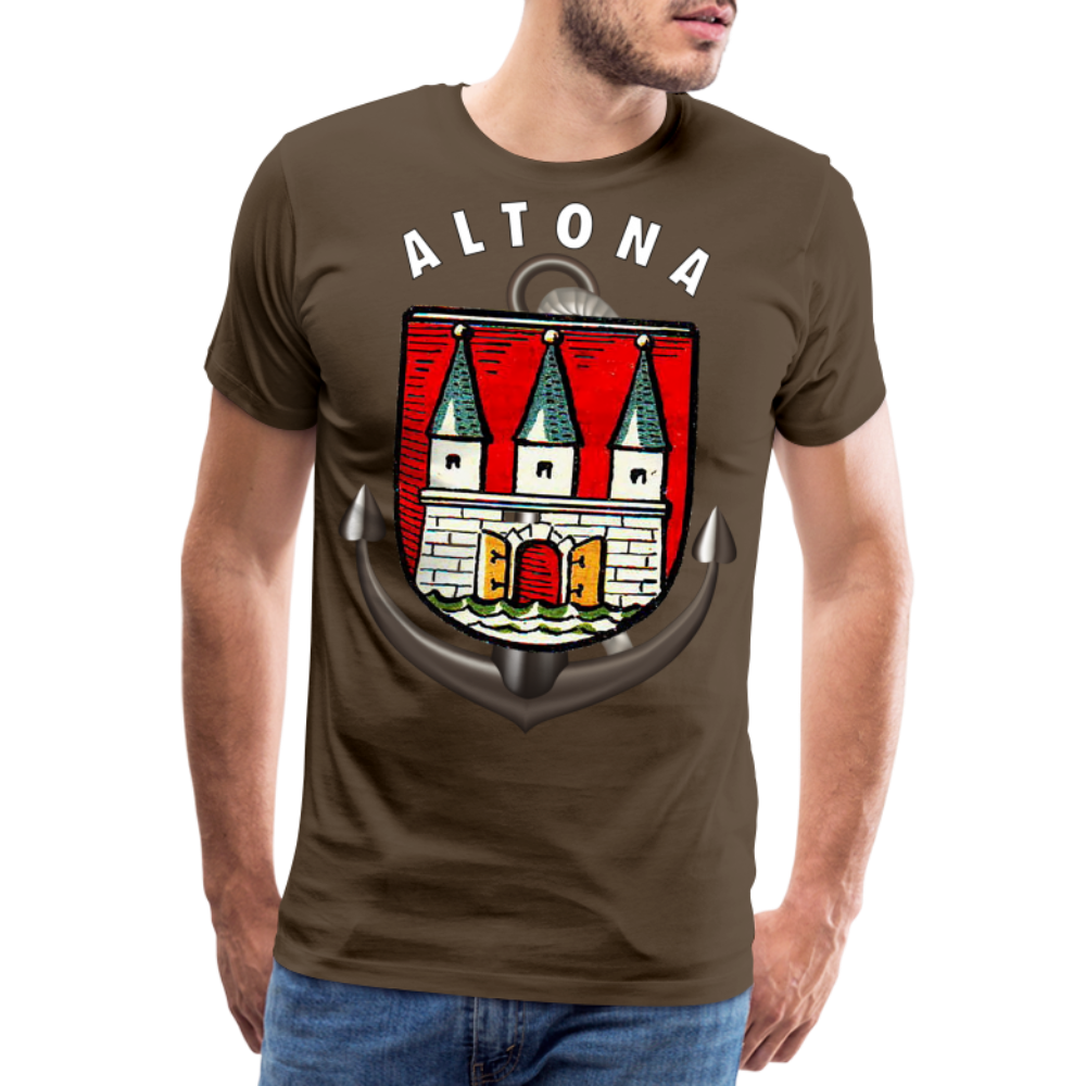 Männer Fashion ALTONA T-Shirt Rundhals Unisex Streetwear - Edelbraun