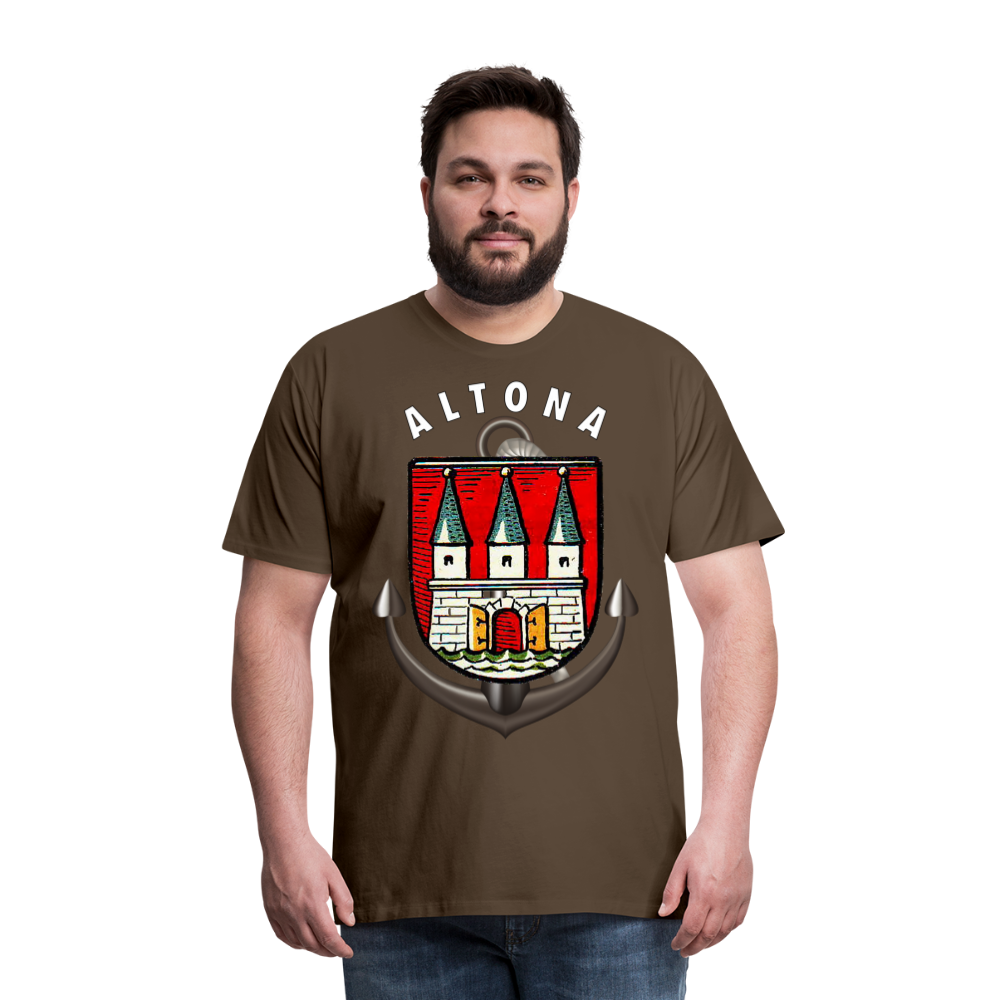 Männer Fashion ALTONA T-Shirt Rundhals Unisex Streetwear - Edelbraun