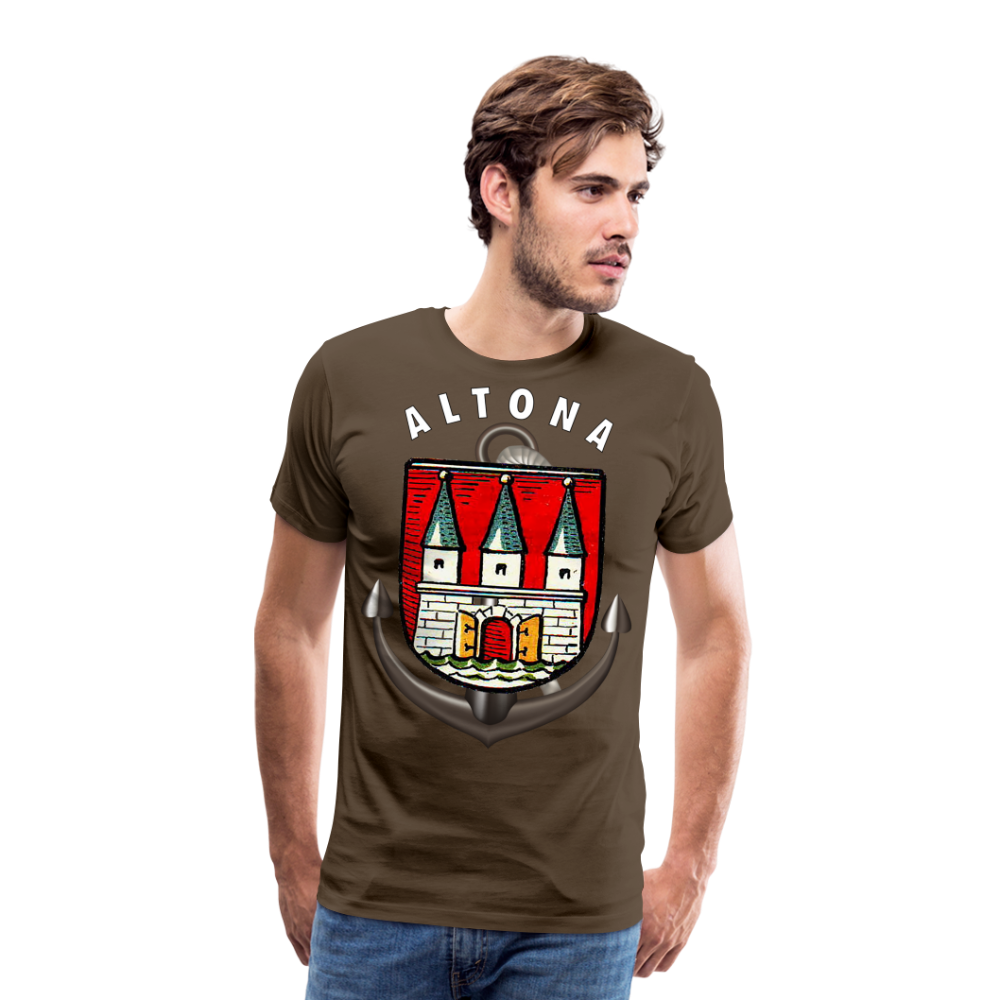 Männer Fashion ALTONA T-Shirt Rundhals Unisex Streetwear - Edelbraun