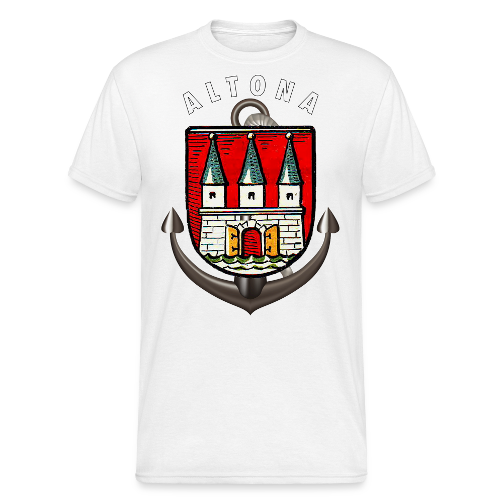 Männer Fashion ALTONA T-Shirt Rundhals Unisex Streetwear - weiß