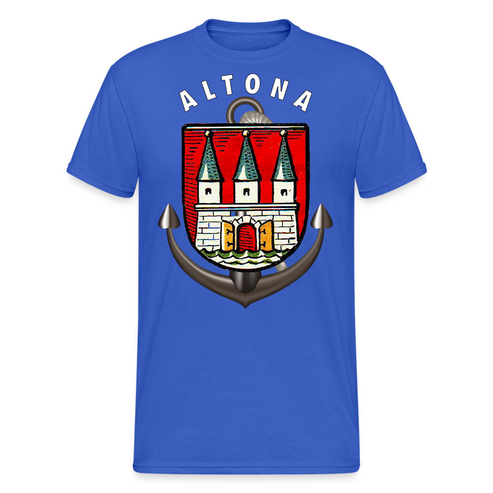 Männer Fashion ALTONA T-Shirt Rundhals Unisex Streetwear - Königsblau