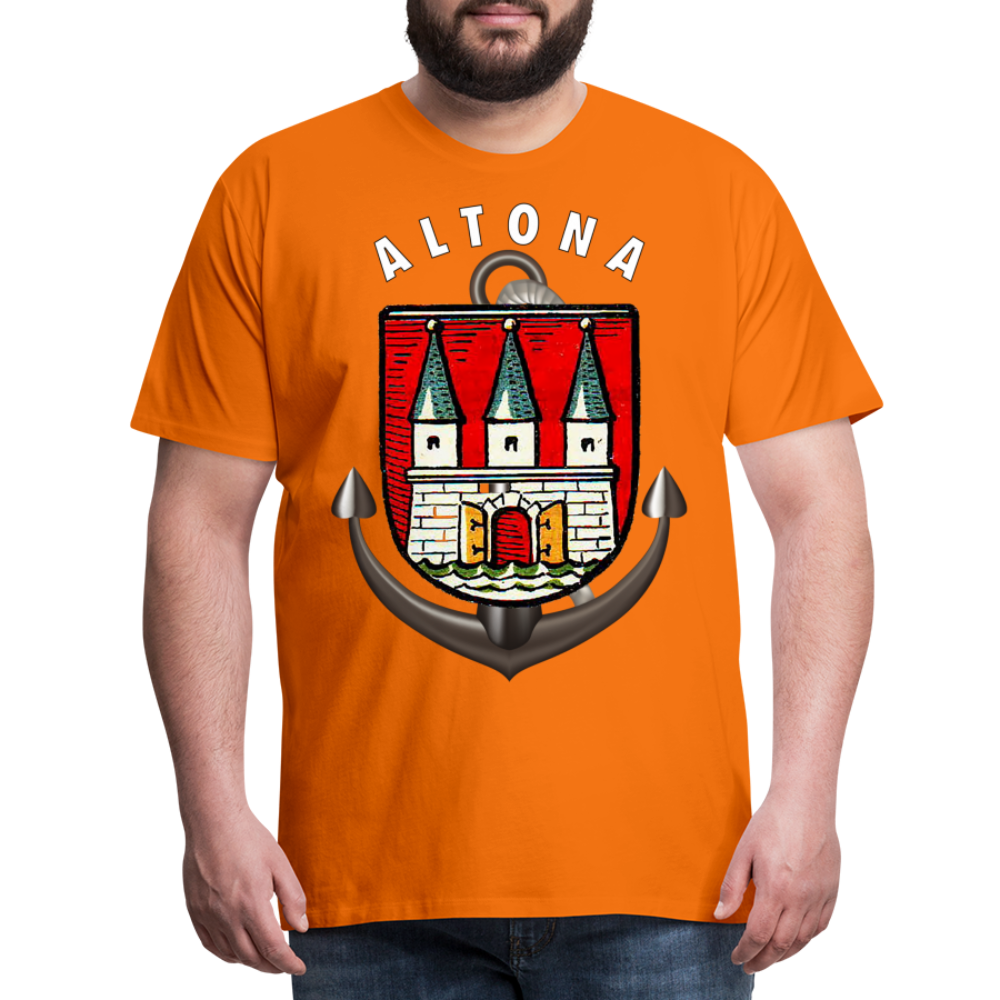 Herren Fashion ALTONA T-Shirt Rundhals Unisex Streetwear - Orange