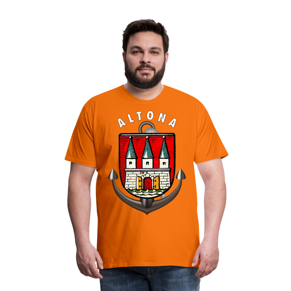 Herren Fashion ALTONA T-Shirt Rundhals Unisex Streetwear - Orange