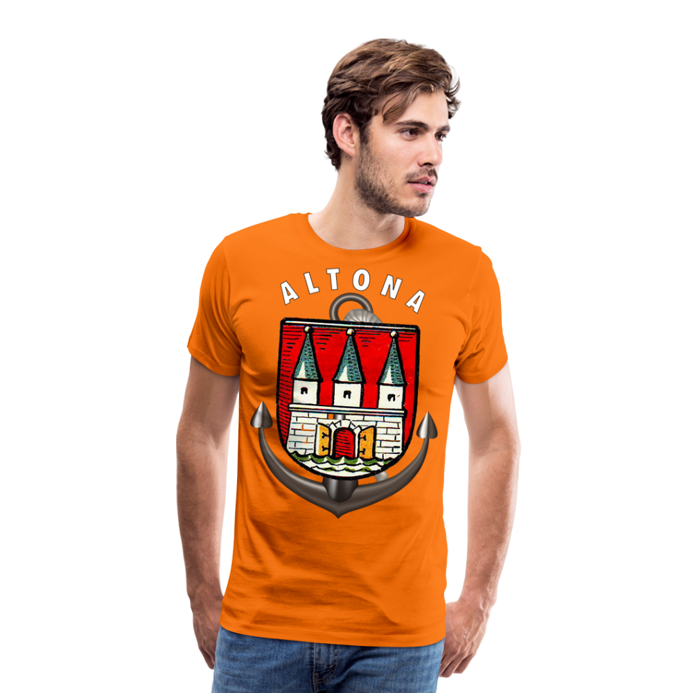 Herren Fashion ALTONA T-Shirt Rundhals Unisex Streetwear - Orange