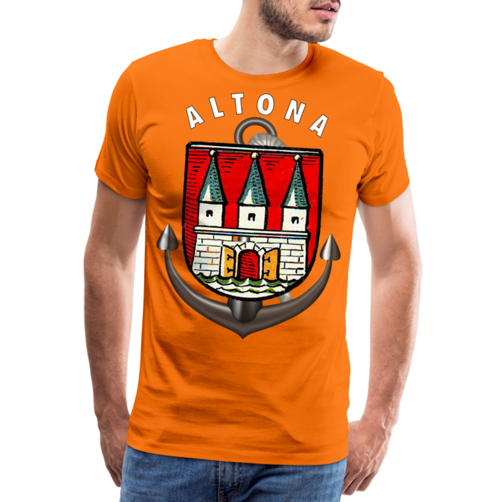 Herren Fashion ALTONA T-Shirt Rundhals Unisex Streetwear - Orange