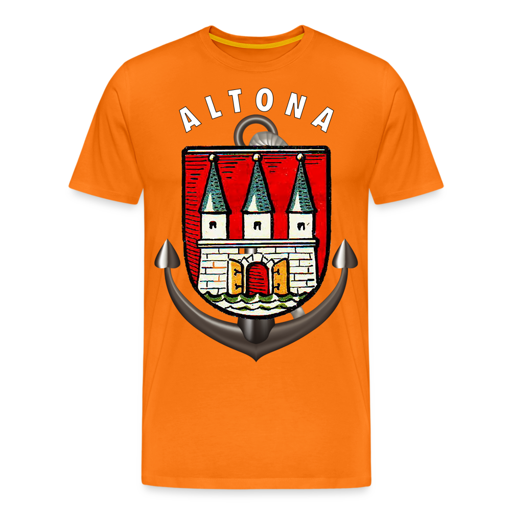 Herren Fashion ALTONA T-Shirt Rundhals Unisex Streetwear - Orange