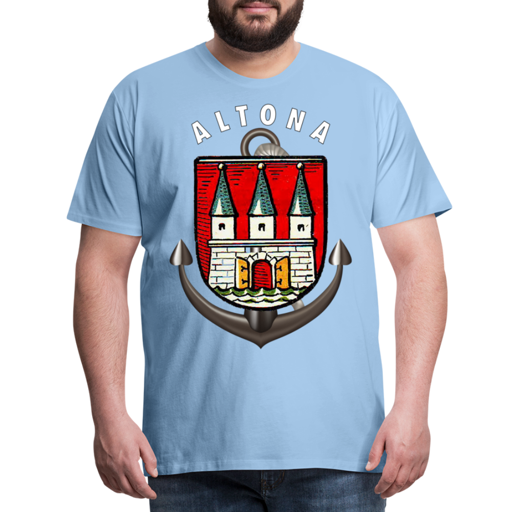 Herren Fashion ALTONA T-Shirt Rundhals Unisex Streetwear - Sky