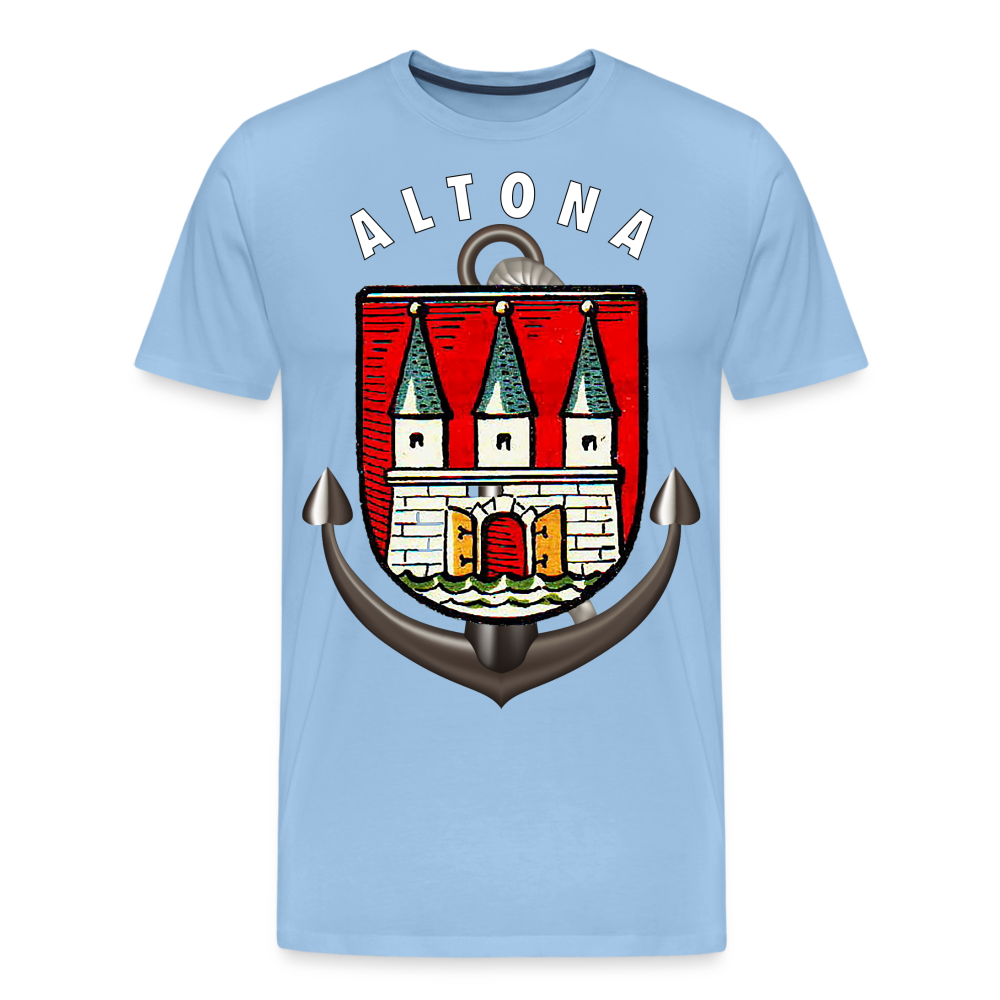 Herren Fashion ALTONA T-Shirt Rundhals Unisex Streetwear - Sky