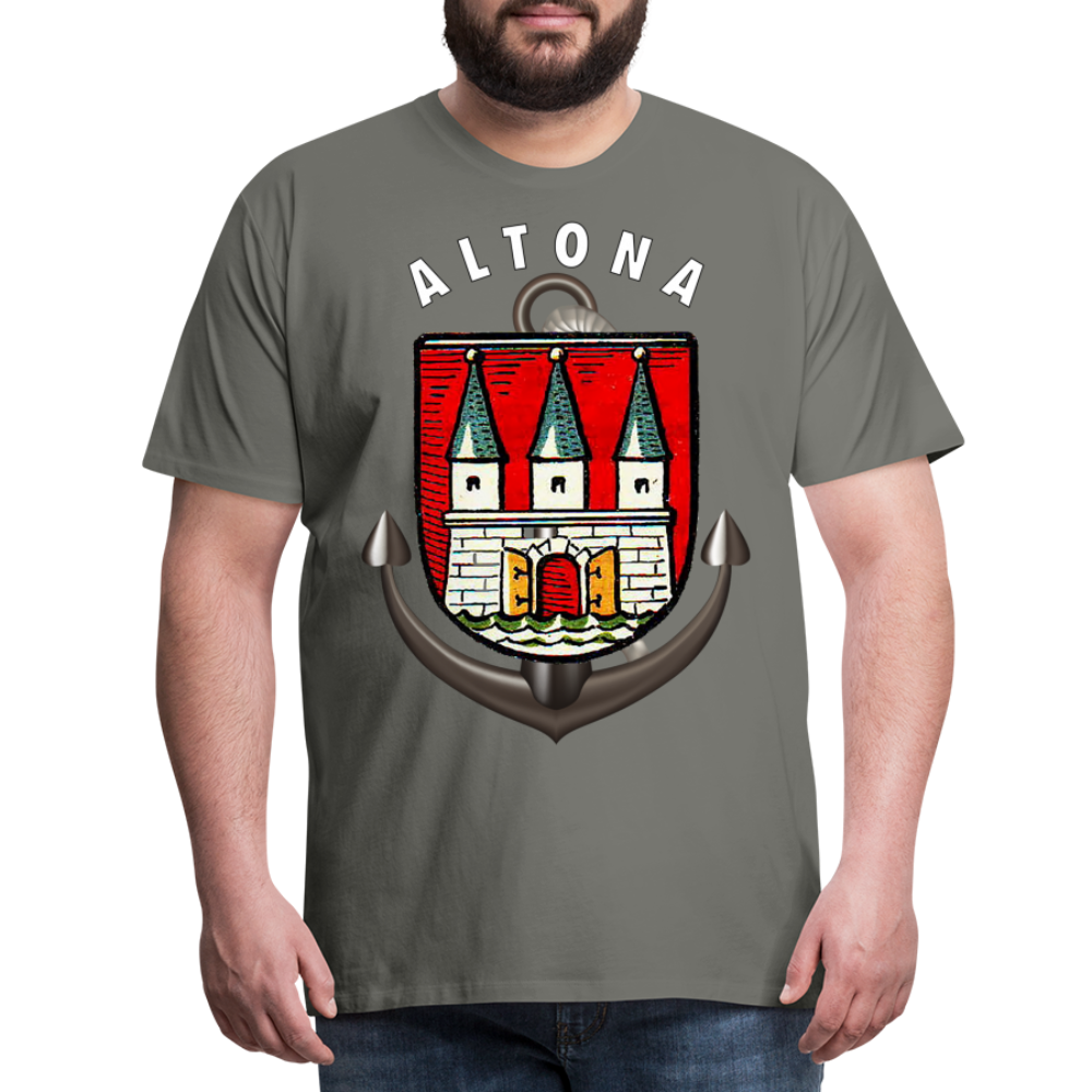 Herren Fashion ALTONA T-Shirt Rundhals Unisex Streetwear - Asphalt