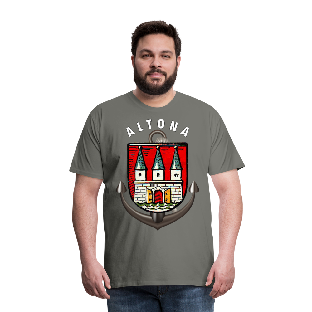 Herren Fashion ALTONA T-Shirt Rundhals Unisex Streetwear - Asphalt