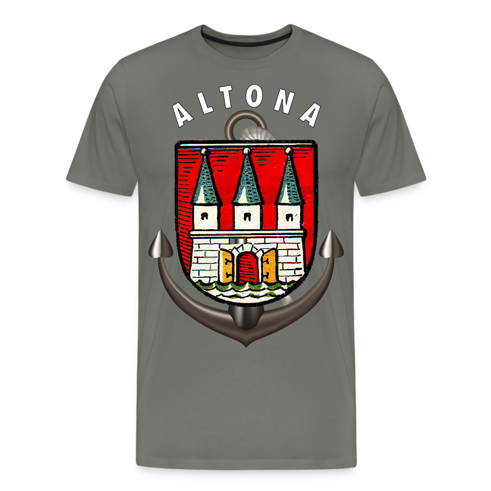 Herren Fashion ALTONA T-Shirt Rundhals Unisex Streetwear - Asphalt