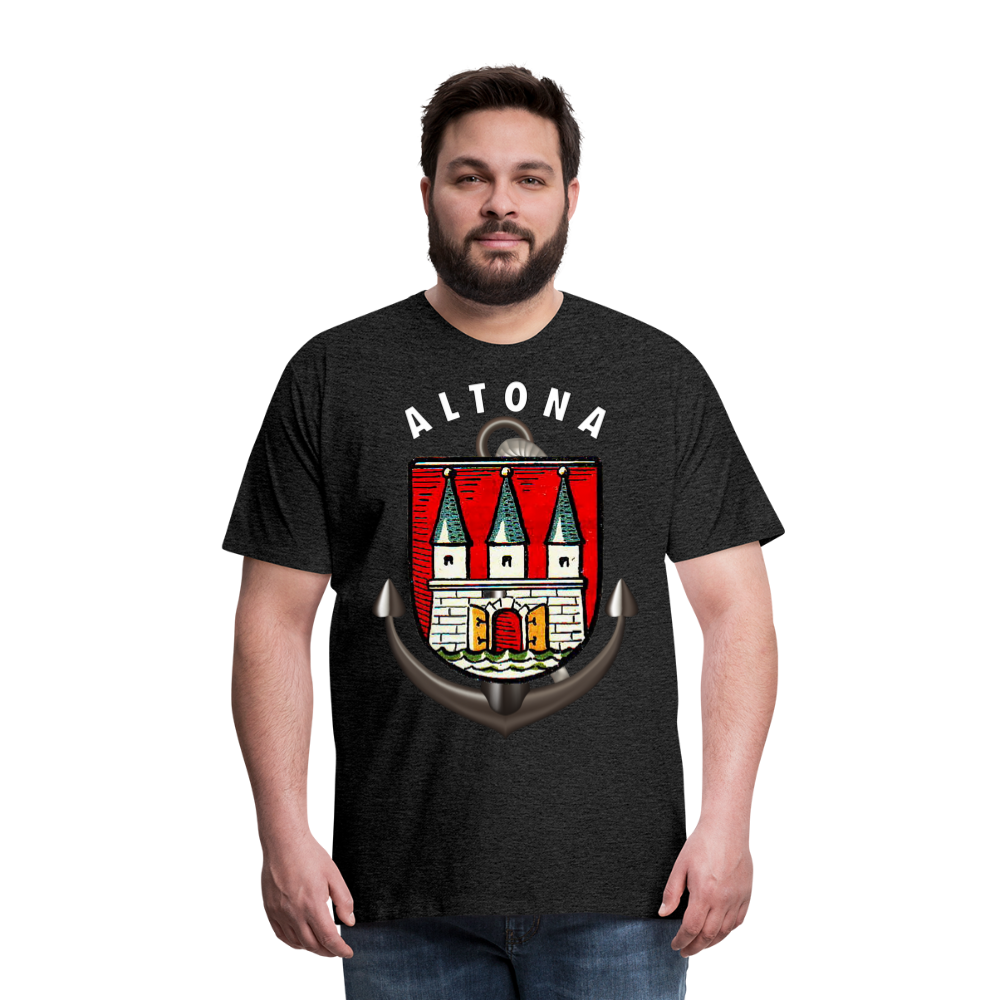 Herren Fashion ALTONA T-Shirt Rundhals Unisex Streetwear - Anthrazit