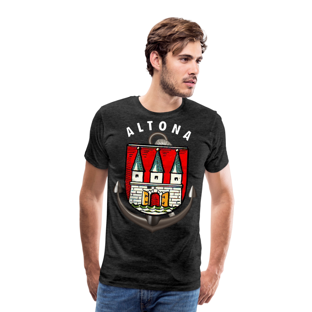 Herren Fashion ALTONA T-Shirt Rundhals Unisex Streetwear - Anthrazit