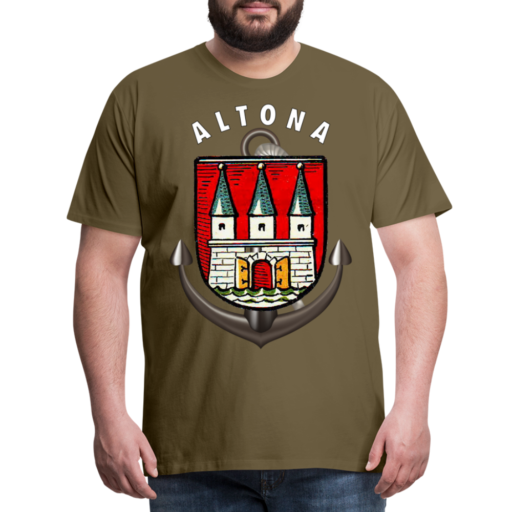 Herren Fashion ALTONA T-Shirt Rundhals Unisex Streetwear - Khaki