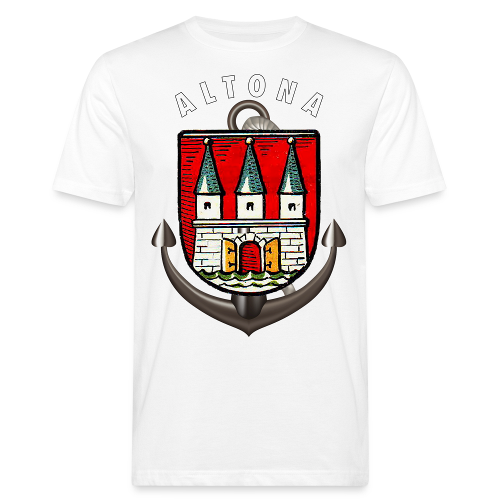 Männer Bio-T-Shirt ALTONA Rundhals Unisex Streetwear - weiß