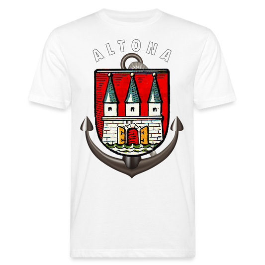 Männer Bio-T-Shirt ALTONA Rundhals Unisex Streetwear - weiß