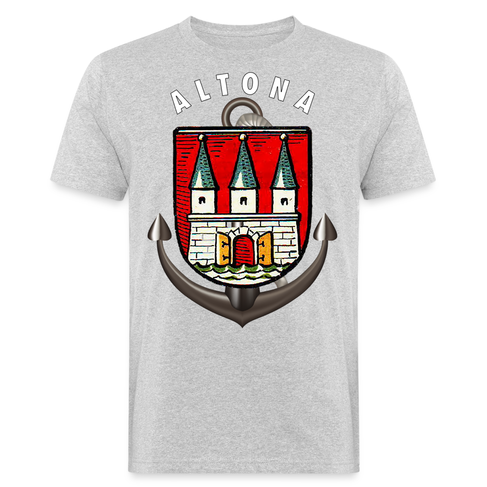 Männer Bio-T-Shirt ALTONA Rundhals Unisex Streetwear - Grau meliert