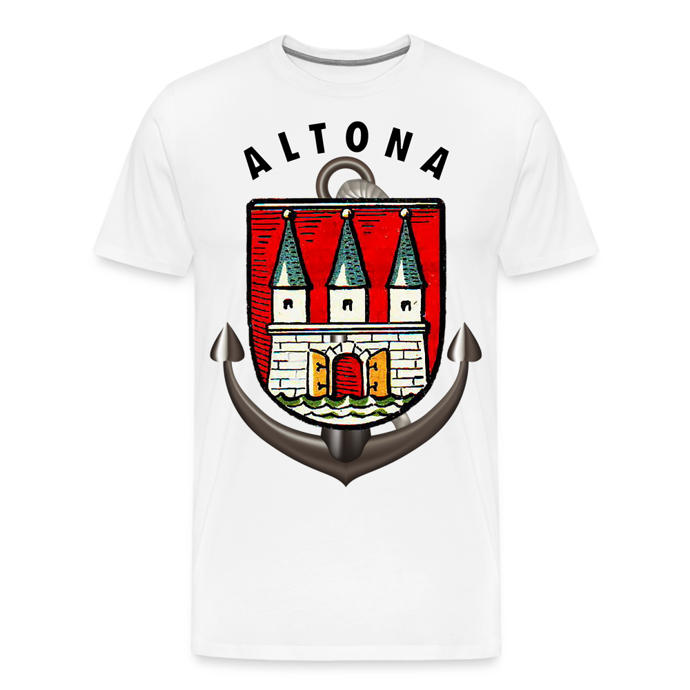 Männer Fashion ALTONA T-Shirt Rundhals Unisex Streetwear - weiß