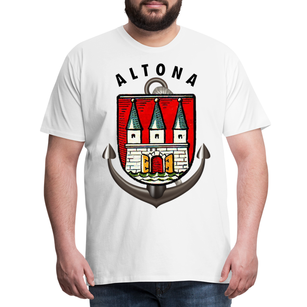 Männer Fashion ALTONA T-Shirt Rundhals Unisex Streetwear - weiß