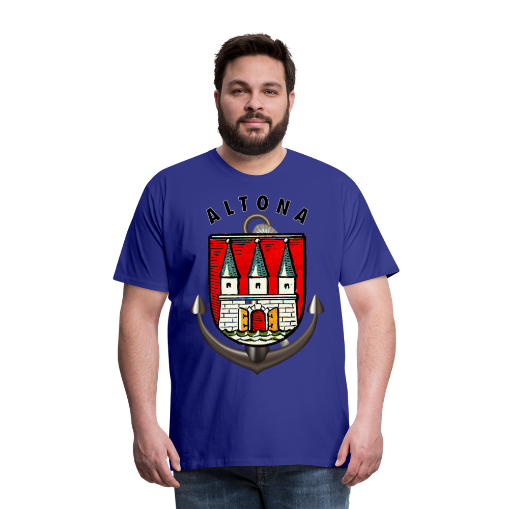 Männer Fashion ALTONA T-Shirt Rundhals Unisex Streetwear - Königsblau