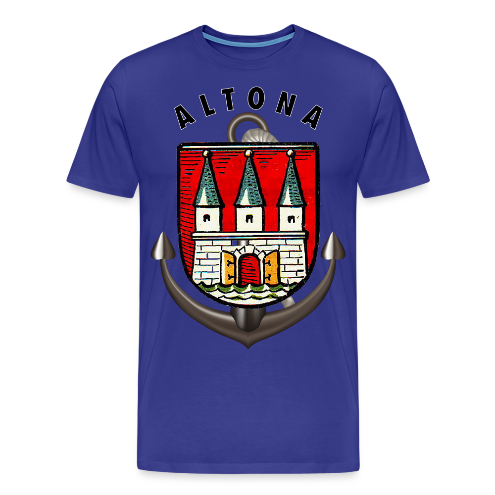 Männer Fashion ALTONA T-Shirt Rundhals Unisex Streetwear - Königsblau